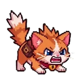 Animated cat sprite with transparent background, exported by the app